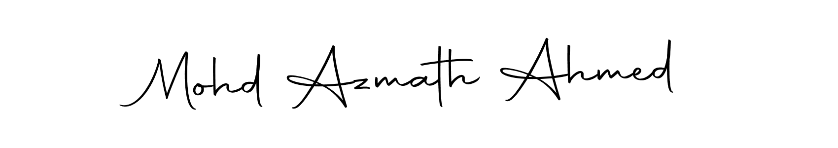 Design your own signature with our free online signature maker. With this signature software, you can create a handwritten (Autography-DOLnW) signature for name Mohd Azmath Ahmed. Mohd Azmath Ahmed signature style 10 images and pictures png