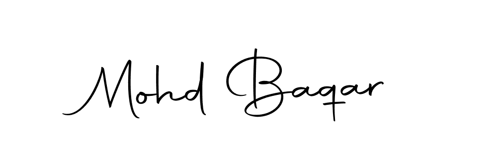 Use a signature maker to create a handwritten signature online. With this signature software, you can design (Autography-DOLnW) your own signature for name Mohd Baqar. Mohd Baqar signature style 10 images and pictures png