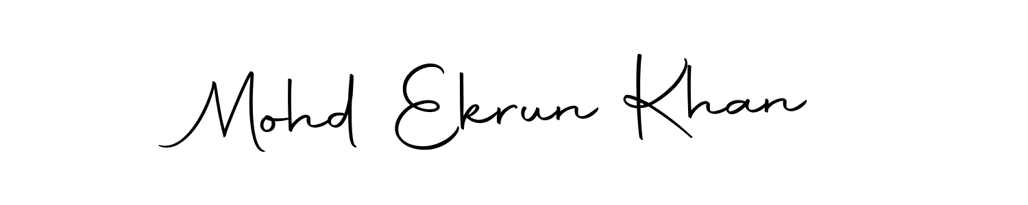 Make a short Mohd Ekrun Khan signature style. Manage your documents anywhere anytime using Autography-DOLnW. Create and add eSignatures, submit forms, share and send files easily. Mohd Ekrun Khan signature style 10 images and pictures png