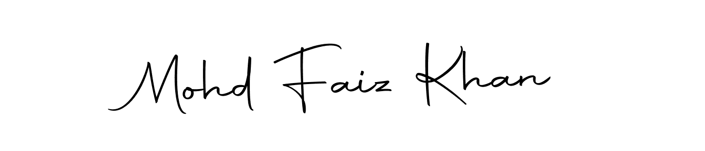 Use a signature maker to create a handwritten signature online. With this signature software, you can design (Autography-DOLnW) your own signature for name Mohd Faiz Khan. Mohd Faiz Khan signature style 10 images and pictures png
