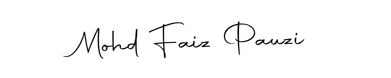 The best way (Autography-DOLnW) to make a short signature is to pick only two or three words in your name. The name Mohd Faiz Pauzi include a total of six letters. For converting this name. Mohd Faiz Pauzi signature style 10 images and pictures png