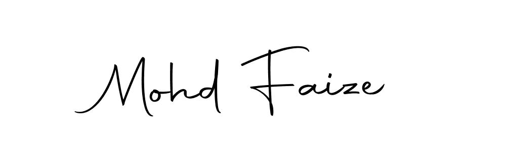 How to make Mohd Faize name signature. Use Autography-DOLnW style for creating short signs online. This is the latest handwritten sign. Mohd Faize signature style 10 images and pictures png