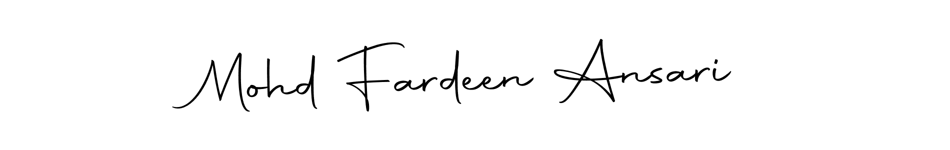 The best way (Autography-DOLnW) to make a short signature is to pick only two or three words in your name. The name Mohd Fardeen Ansari include a total of six letters. For converting this name. Mohd Fardeen Ansari signature style 10 images and pictures png