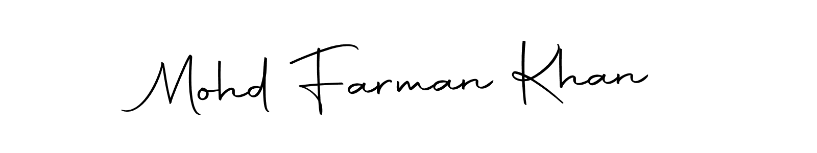 Autography-DOLnW is a professional signature style that is perfect for those who want to add a touch of class to their signature. It is also a great choice for those who want to make their signature more unique. Get Mohd Farman Khan name to fancy signature for free. Mohd Farman Khan signature style 10 images and pictures png