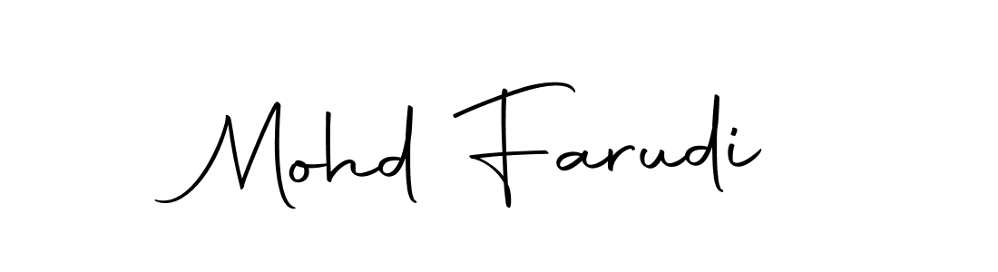 Design your own signature with our free online signature maker. With this signature software, you can create a handwritten (Autography-DOLnW) signature for name Mohd Farudi. Mohd Farudi signature style 10 images and pictures png