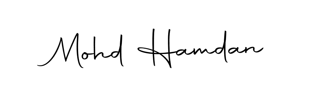 How to make Mohd Hamdan name signature. Use Autography-DOLnW style for creating short signs online. This is the latest handwritten sign. Mohd Hamdan signature style 10 images and pictures png