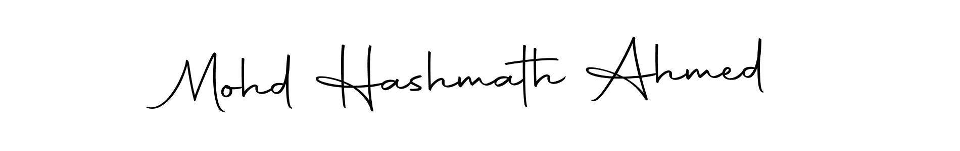 Make a short Mohd Hashmath Ahmed signature style. Manage your documents anywhere anytime using Autography-DOLnW. Create and add eSignatures, submit forms, share and send files easily. Mohd Hashmath Ahmed signature style 10 images and pictures png