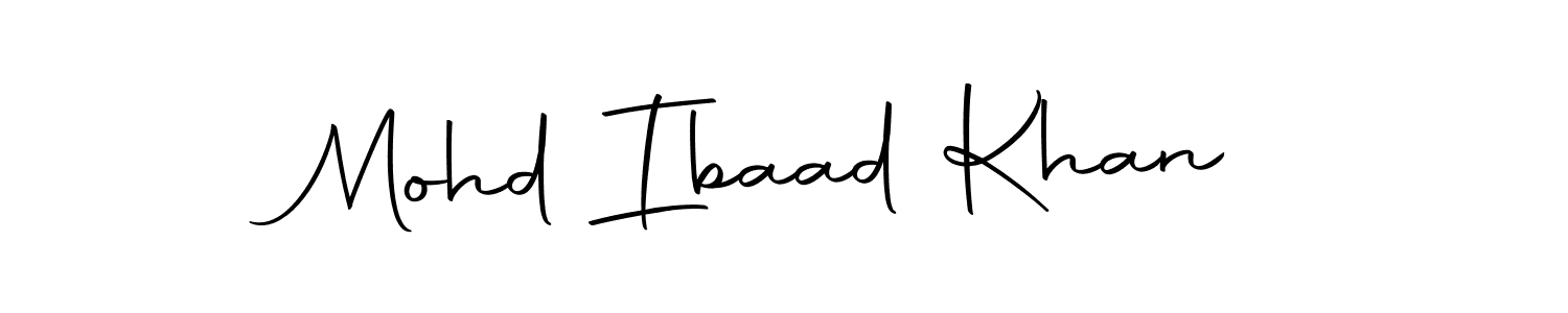 Make a beautiful signature design for name Mohd Ibaad Khan. Use this online signature maker to create a handwritten signature for free. Mohd Ibaad Khan signature style 10 images and pictures png