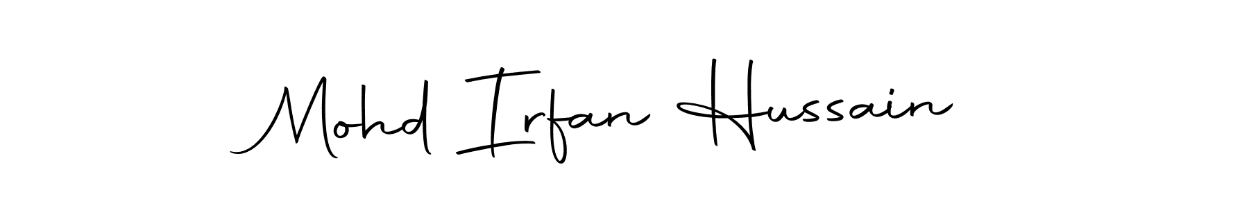 Use a signature maker to create a handwritten signature online. With this signature software, you can design (Autography-DOLnW) your own signature for name Mohd Irfan Hussain. Mohd Irfan Hussain signature style 10 images and pictures png