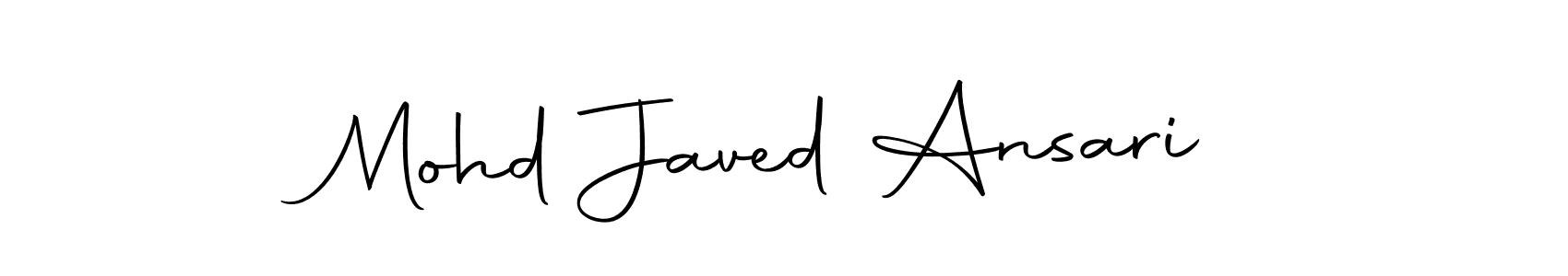 How to make Mohd Javed Ansari name signature. Use Autography-DOLnW style for creating short signs online. This is the latest handwritten sign. Mohd Javed Ansari signature style 10 images and pictures png