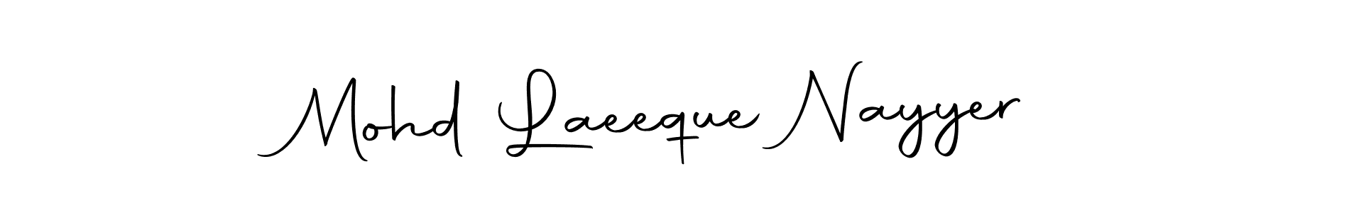 You can use this online signature creator to create a handwritten signature for the name Mohd Laeeque Nayyer. This is the best online autograph maker. Mohd Laeeque Nayyer signature style 10 images and pictures png