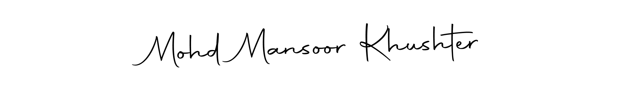 Mohd Mansoor Khushter stylish signature style. Best Handwritten Sign (Autography-DOLnW) for my name. Handwritten Signature Collection Ideas for my name Mohd Mansoor Khushter. Mohd Mansoor Khushter signature style 10 images and pictures png