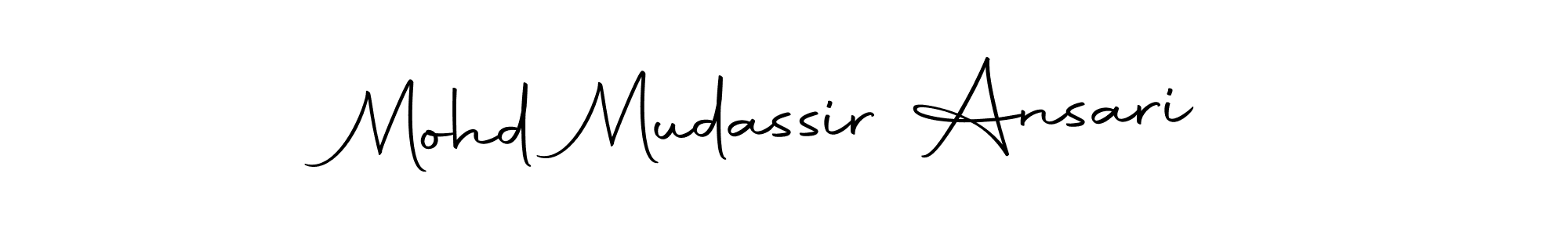 Make a beautiful signature design for name Mohd Mudassir Ansari. Use this online signature maker to create a handwritten signature for free. Mohd Mudassir Ansari signature style 10 images and pictures png