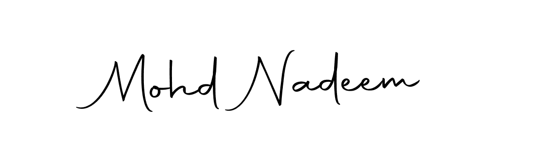 Use a signature maker to create a handwritten signature online. With this signature software, you can design (Autography-DOLnW) your own signature for name Mohd Nadeem. Mohd Nadeem signature style 10 images and pictures png