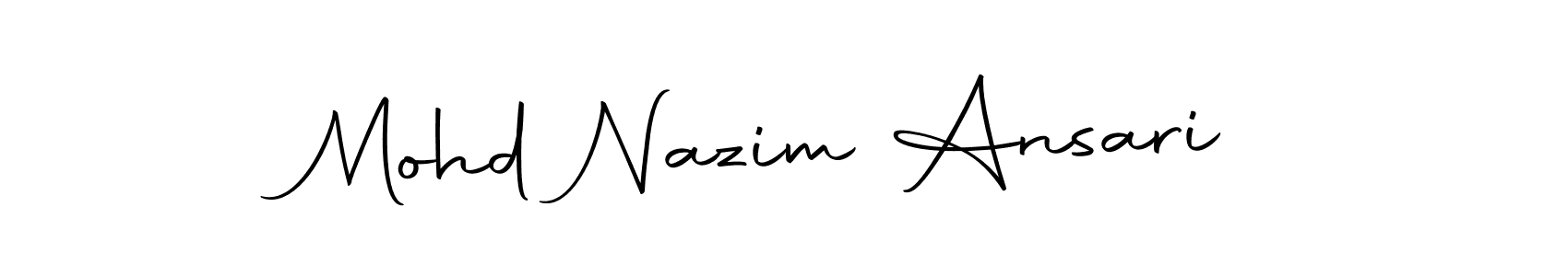 Autography-DOLnW is a professional signature style that is perfect for those who want to add a touch of class to their signature. It is also a great choice for those who want to make their signature more unique. Get Mohd Nazim Ansari name to fancy signature for free. Mohd Nazim Ansari signature style 10 images and pictures png