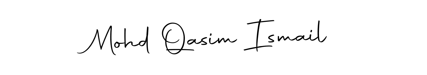 Create a beautiful signature design for name Mohd Qasim Ismail. With this signature (Autography-DOLnW) fonts, you can make a handwritten signature for free. Mohd Qasim Ismail signature style 10 images and pictures png
