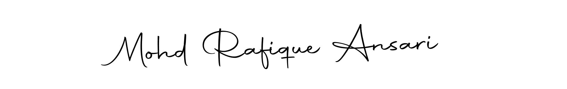 Create a beautiful signature design for name Mohd Rafique Ansari. With this signature (Autography-DOLnW) fonts, you can make a handwritten signature for free. Mohd Rafique Ansari signature style 10 images and pictures png
