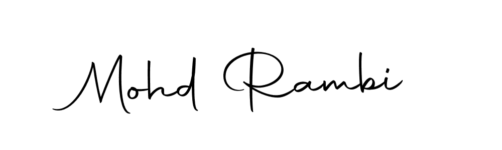 The best way (Autography-DOLnW) to make a short signature is to pick only two or three words in your name. The name Mohd Rambi include a total of six letters. For converting this name. Mohd Rambi signature style 10 images and pictures png