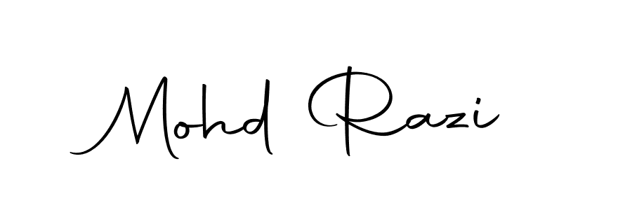 Create a beautiful signature design for name Mohd Razi. With this signature (Autography-DOLnW) fonts, you can make a handwritten signature for free. Mohd Razi signature style 10 images and pictures png