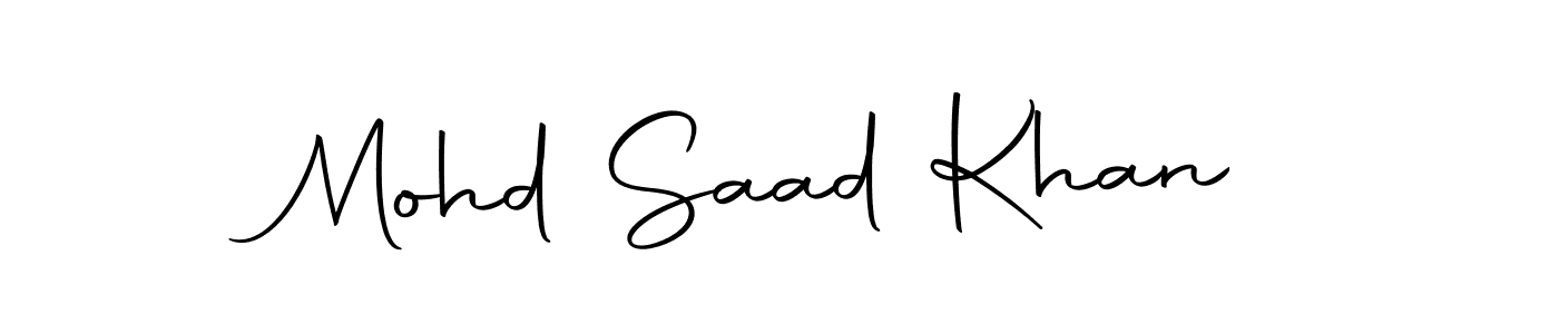 Design your own signature with our free online signature maker. With this signature software, you can create a handwritten (Autography-DOLnW) signature for name Mohd Saad Khan. Mohd Saad Khan signature style 10 images and pictures png