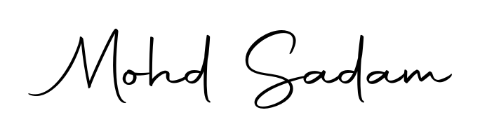 Designed for modern professionals: Mohd Sadam name signature crafted with Autography-DOLnW script. Ready for digital PDF workflows. Mohd Sadam signature style 10 images and pictures png