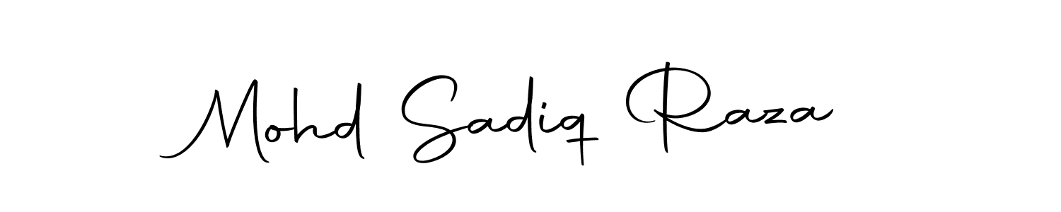 Create a beautiful signature design for name Mohd Sadiq Raza. With this signature (Autography-DOLnW) fonts, you can make a handwritten signature for free. Mohd Sadiq Raza signature style 10 images and pictures png