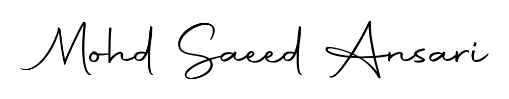 A classic penmanship look for Mohd Saeed Ansari. The Autography-DOLnW font brings timeless elegance and confidence to every signed document. Mohd Saeed Ansari signature style 10 images and pictures png