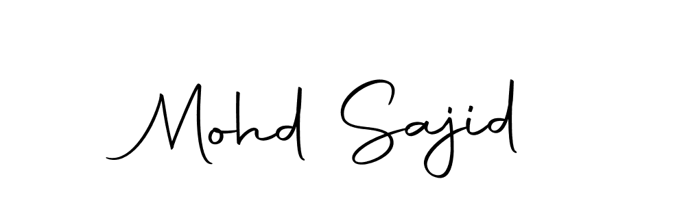 Use a signature maker to create a handwritten signature online. With this signature software, you can design (Autography-DOLnW) your own signature for name Mohd Sajid. Mohd Sajid signature style 10 images and pictures png