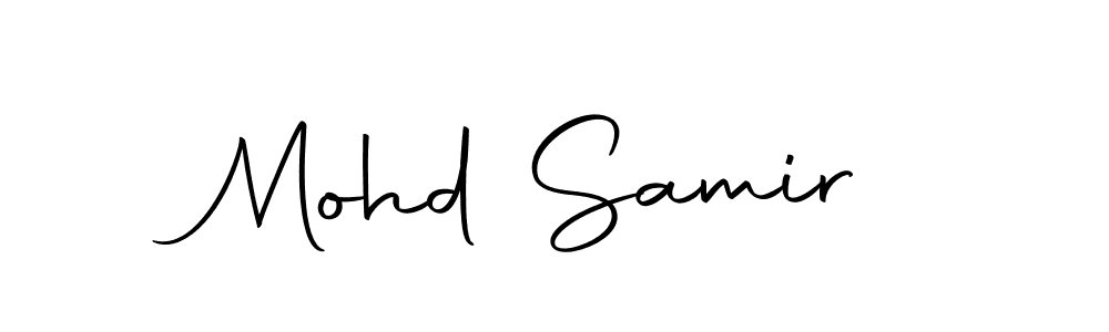 Use a signature maker to create a handwritten signature online. With this signature software, you can design (Autography-DOLnW) your own signature for name Mohd Samir. Mohd Samir signature style 10 images and pictures png