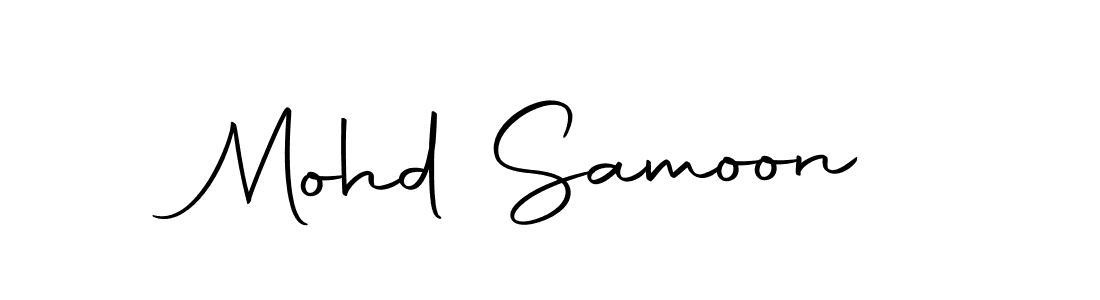 How to make Mohd Samoon name signature. Use Autography-DOLnW style for creating short signs online. This is the latest handwritten sign. Mohd Samoon signature style 10 images and pictures png