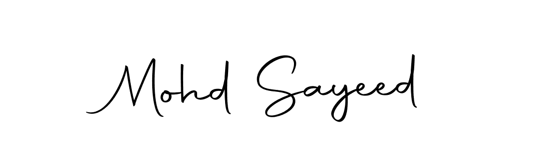 Make a beautiful signature design for name Mohd Sayeed. With this signature (Autography-DOLnW) style, you can create a handwritten signature for free. Mohd Sayeed signature style 10 images and pictures png