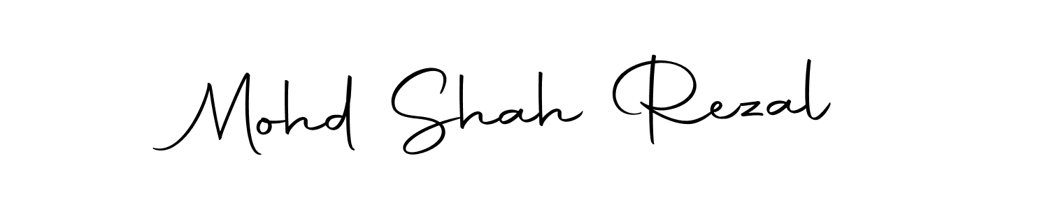 Create a beautiful signature design for name Mohd Shah Rezal. With this signature (Autography-DOLnW) fonts, you can make a handwritten signature for free. Mohd Shah Rezal signature style 10 images and pictures png