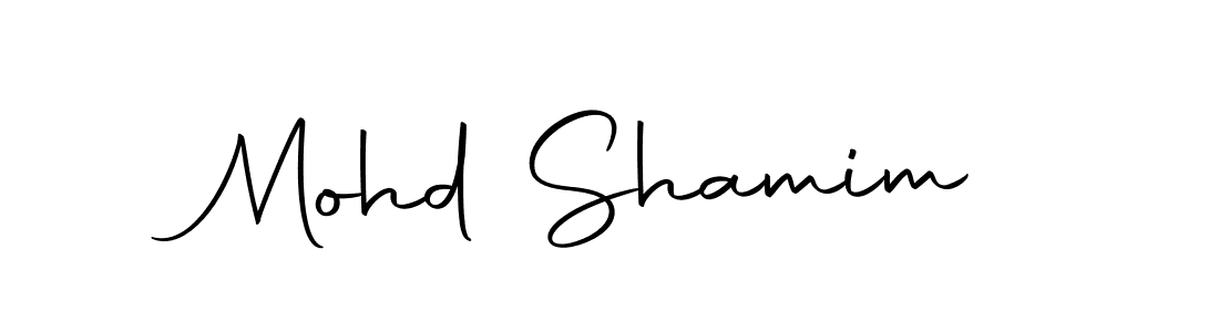 Create a beautiful signature design for name Mohd Shamim. With this signature (Autography-DOLnW) fonts, you can make a handwritten signature for free. Mohd Shamim signature style 10 images and pictures png
