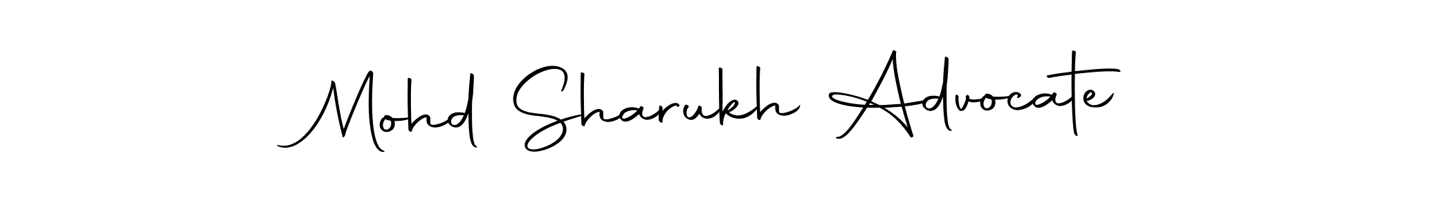 How to make Mohd Sharukh Advocate name signature. Use Autography-DOLnW style for creating short signs online. This is the latest handwritten sign. Mohd Sharukh Advocate signature style 10 images and pictures png