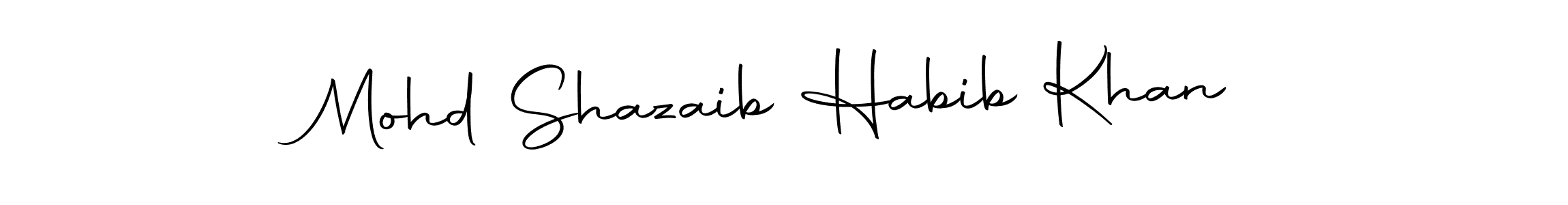 Make a short Mohd Shazaib Habib Khan signature style. Manage your documents anywhere anytime using Autography-DOLnW. Create and add eSignatures, submit forms, share and send files easily. Mohd Shazaib Habib Khan signature style 10 images and pictures png
