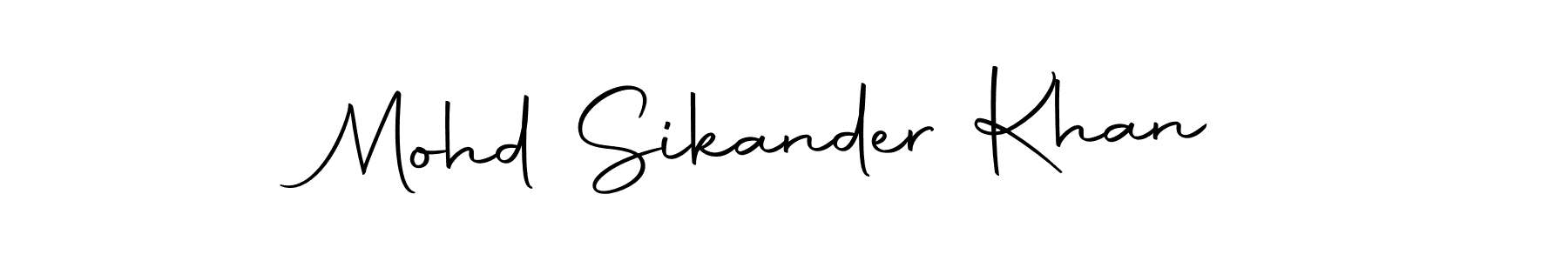 It looks lik you need a new signature style for name Mohd Sikander Khan. Design unique handwritten (Autography-DOLnW) signature with our free signature maker in just a few clicks. Mohd Sikander Khan signature style 10 images and pictures png