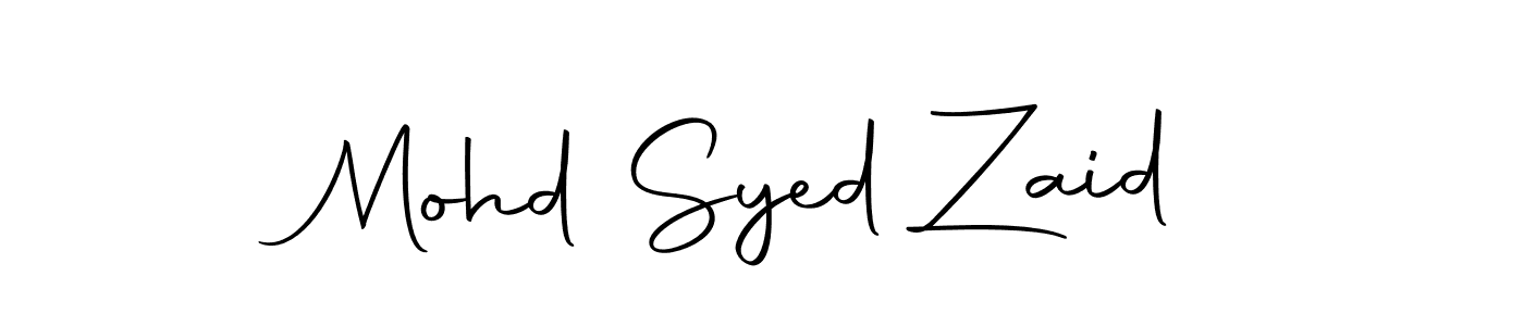 Make a beautiful signature design for name Mohd Syed Zaid. With this signature (Autography-DOLnW) style, you can create a handwritten signature for free. Mohd Syed Zaid signature style 10 images and pictures png