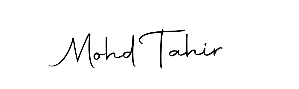 How to make Mohd Tahir name signature. Use Autography-DOLnW style for creating short signs online. This is the latest handwritten sign. Mohd Tahir signature style 10 images and pictures png