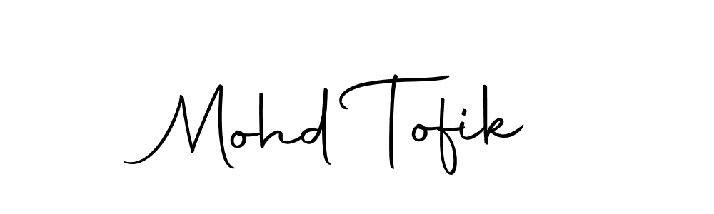 Create a beautiful signature design for name Mohd Tofik. With this signature (Autography-DOLnW) fonts, you can make a handwritten signature for free. Mohd Tofik signature style 10 images and pictures png