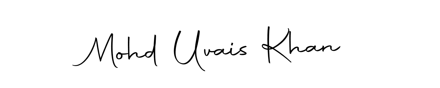 How to make Mohd Uvais Khan name signature. Use Autography-DOLnW style for creating short signs online. This is the latest handwritten sign. Mohd Uvais Khan signature style 10 images and pictures png