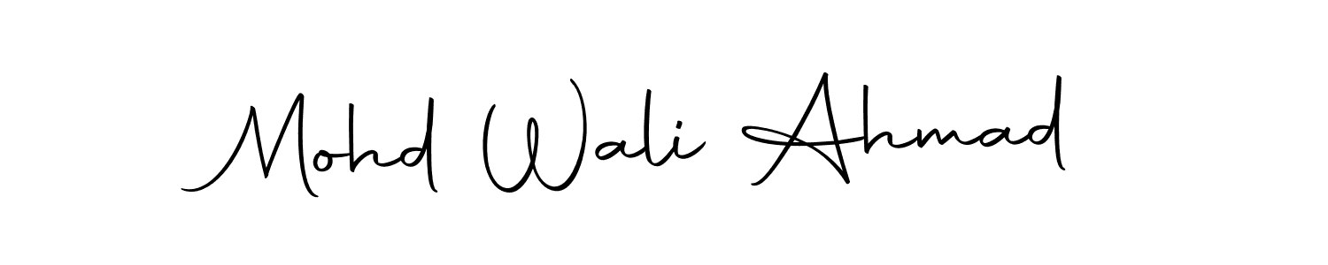 Make a short Mohd Wali Ahmad signature style. Manage your documents anywhere anytime using Autography-DOLnW. Create and add eSignatures, submit forms, share and send files easily. Mohd Wali Ahmad signature style 10 images and pictures png