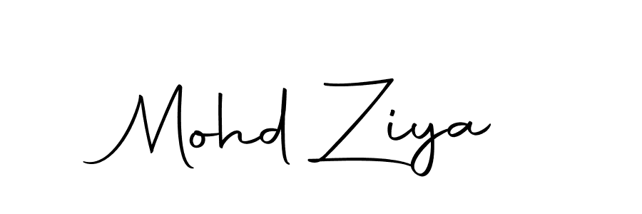Design your own signature with our free online signature maker. With this signature software, you can create a handwritten (Autography-DOLnW) signature for name Mohd Ziya. Mohd Ziya signature style 10 images and pictures png