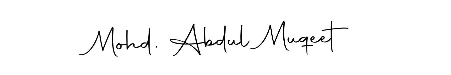 Use a signature maker to create a handwritten signature online. With this signature software, you can design (Autography-DOLnW) your own signature for name Mohd. Abdul Muqeet. Mohd. Abdul Muqeet signature style 10 images and pictures png