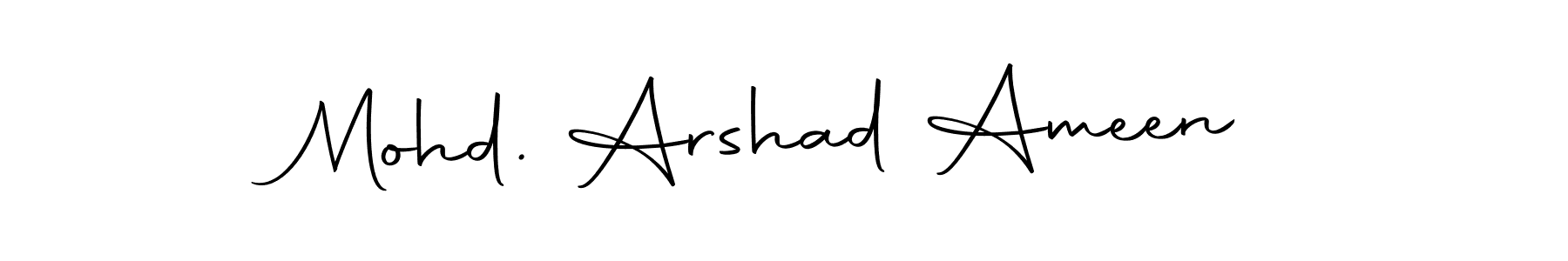 You can use this online signature creator to create a handwritten signature for the name Mohd. Arshad Ameen. This is the best online autograph maker. Mohd. Arshad Ameen signature style 10 images and pictures png