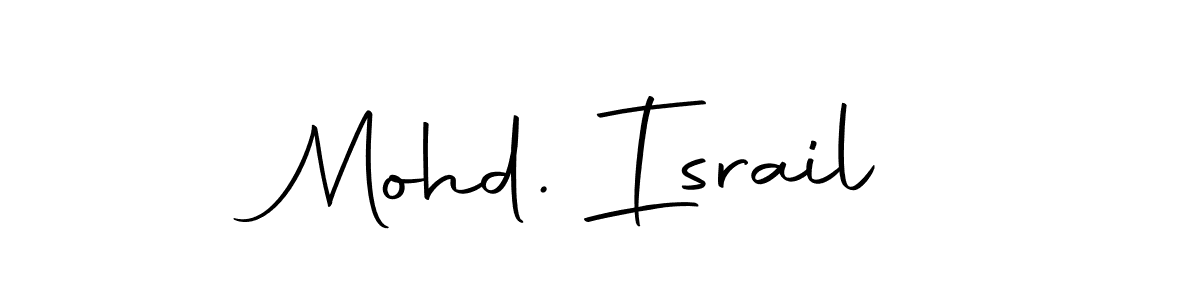 The best way (Autography-DOLnW) to make a short signature is to pick only two or three words in your name. The name Mohd. Israil include a total of six letters. For converting this name. Mohd. Israil signature style 10 images and pictures png