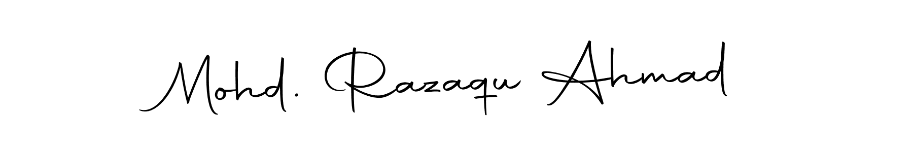 You can use this online signature creator to create a handwritten signature for the name Mohd. Razaqu Ahmad. This is the best online autograph maker. Mohd. Razaqu Ahmad signature style 10 images and pictures png