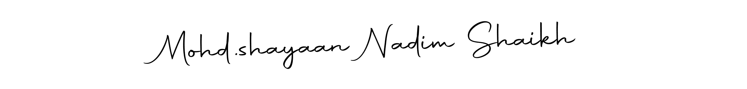 Make a beautiful signature design for name Mohd.shayaan Nadim Shaikh. Use this online signature maker to create a handwritten signature for free. Mohd.shayaan Nadim Shaikh signature style 10 images and pictures png