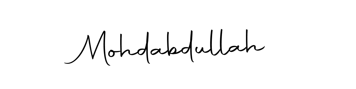 Design your own signature with our free online signature maker. With this signature software, you can create a handwritten (Autography-DOLnW) signature for name Mohdabdullah. Mohdabdullah signature style 10 images and pictures png