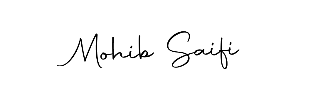 How to make Mohib Saifi name signature. Use Autography-DOLnW style for creating short signs online. This is the latest handwritten sign. Mohib Saifi signature style 10 images and pictures png