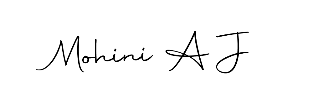 How to make Mohini A J signature? Autography-DOLnW is a professional autograph style. Create handwritten signature for Mohini A J name. Mohini A J signature style 10 images and pictures png